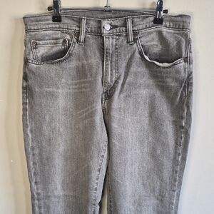 Levi's Men's Straight Light Gray Washed Jeans